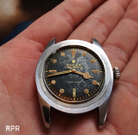 patin rolex|Rolex 6205 patina.